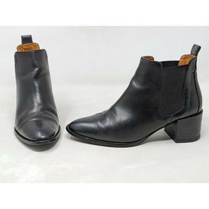 EVERLANE ITALY CHELSEA ANKLE BOOT BLACK LEATHER WOMENS SIZE 6.5